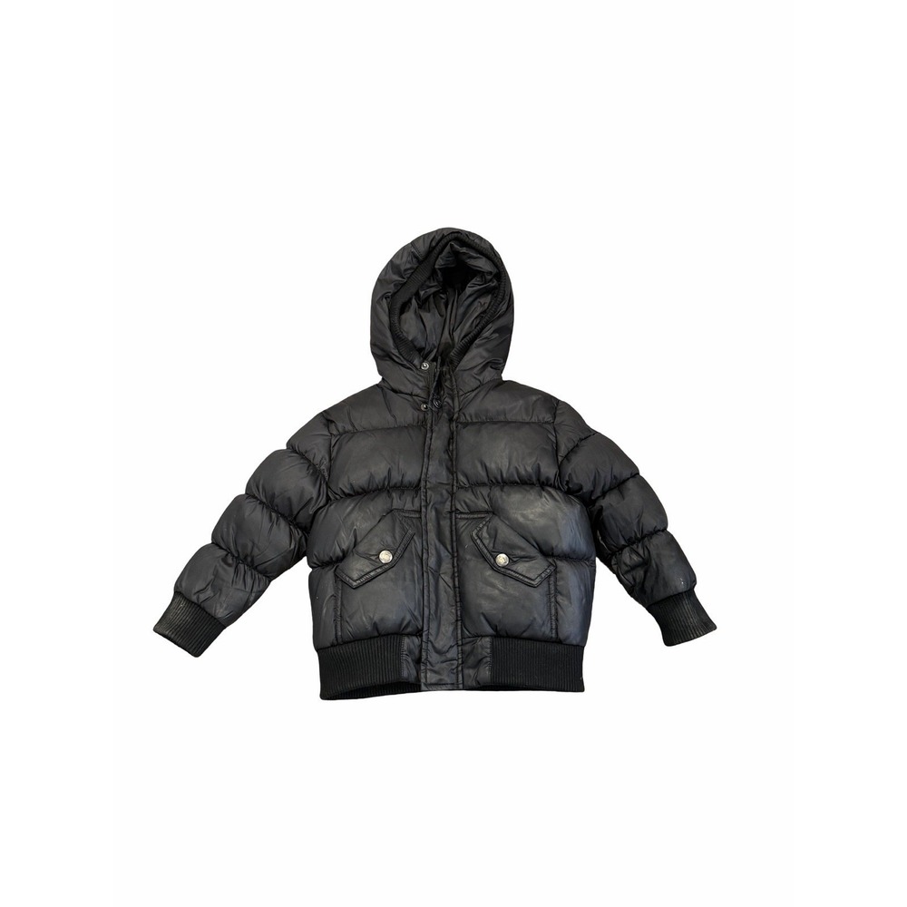Appaman Puffy Puffer Boys Hooded Down Jacket Coat  Black Kids 3T